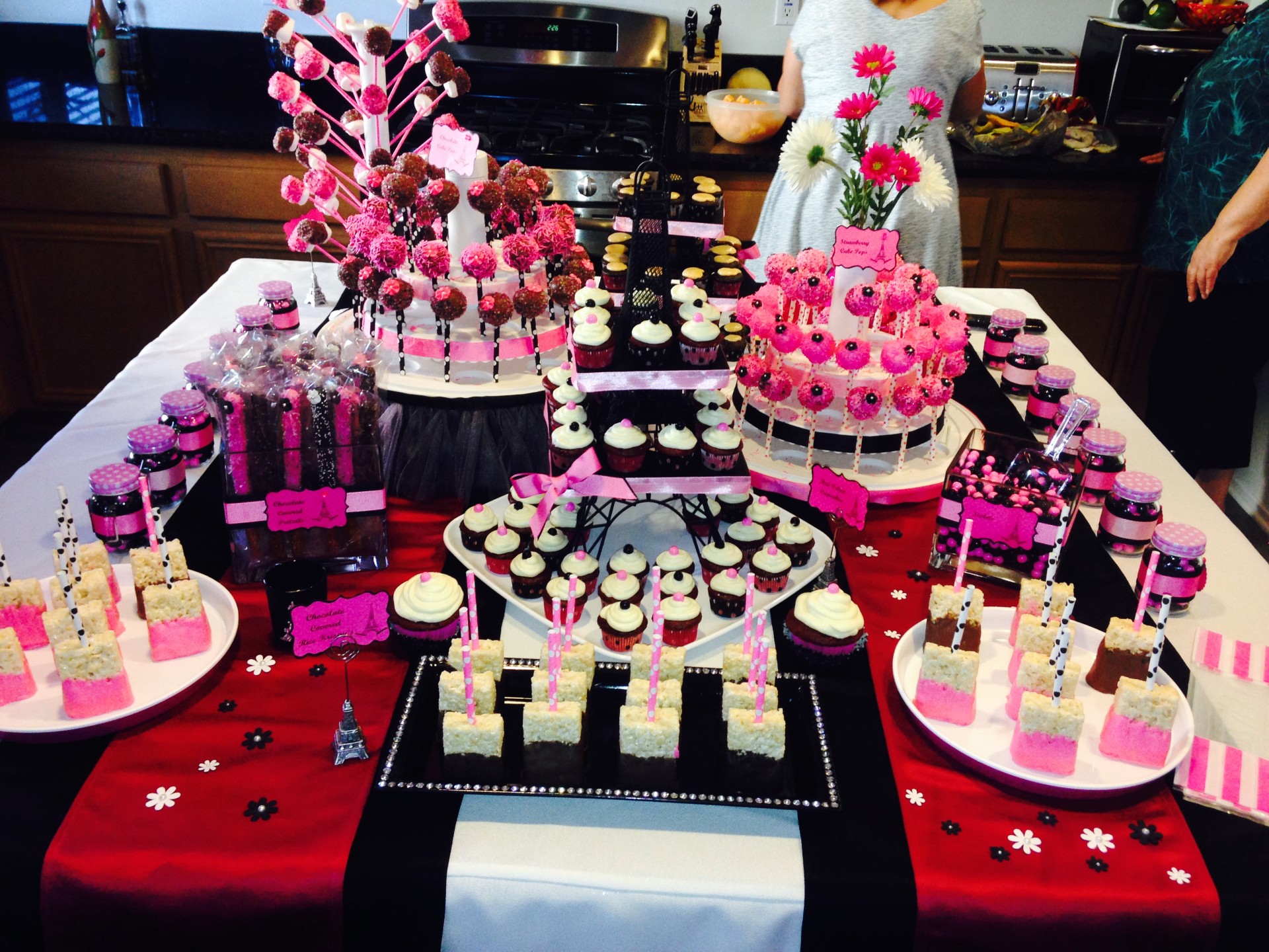 Dessert table with assorted treats